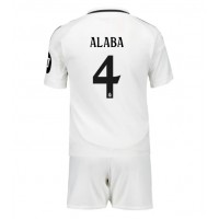 Fotbalové Dres Real Madrid David Alaba #4 Dětské Domácí 2024-25 Krátký Rukáv (+ trenýrky)